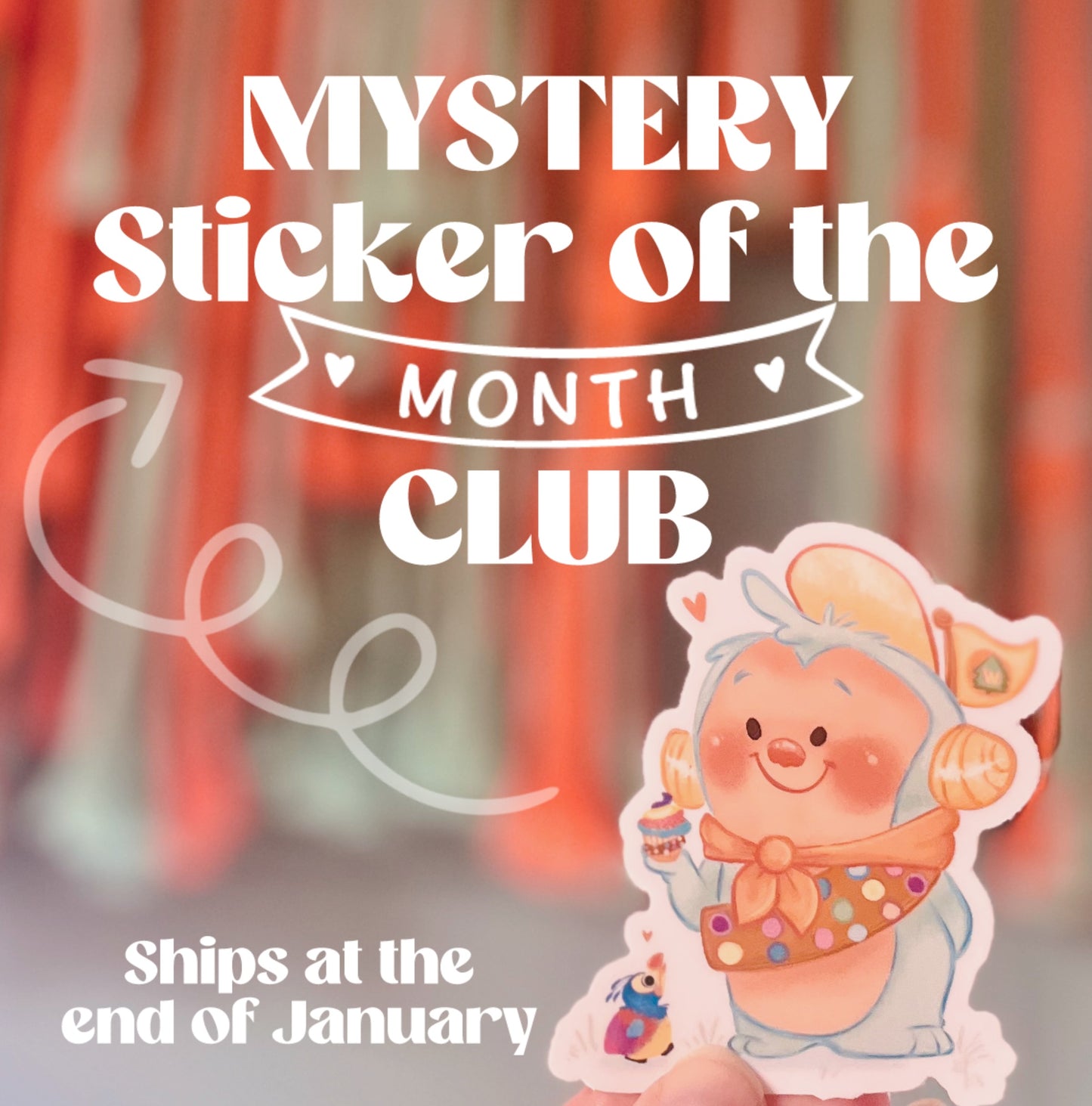 MYSTERY STICKER OF THE MONTH CLUB (Jan.) - EMAIL YOUR ADDRESS