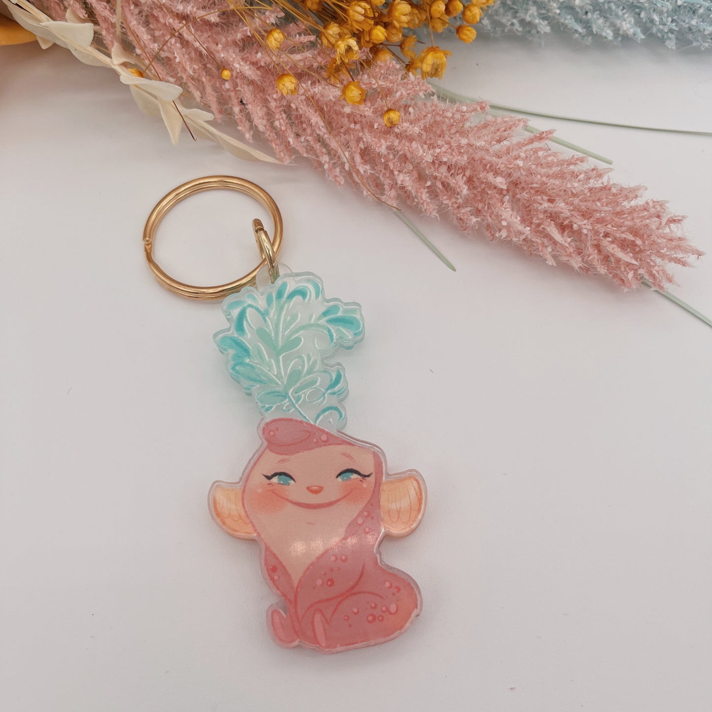 Squatch Sprout Pink Keychain