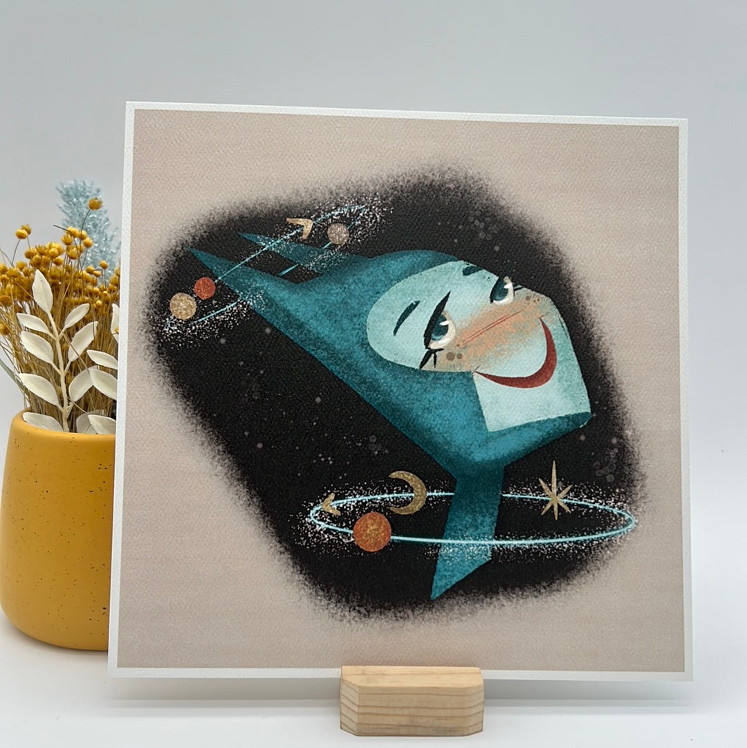 Blue Space Goddess Design