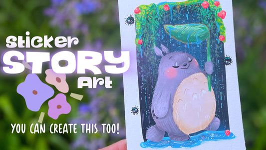 Story Sticker Sheet + Tutorial: A Walk in the Rain
