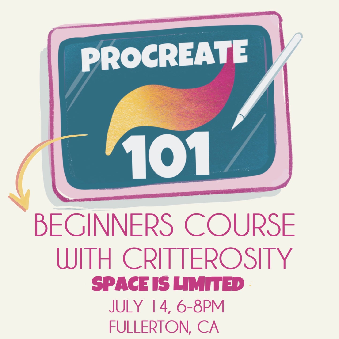 Procreate 101 BEGINNERS Workshop: 12yrs old-Adult