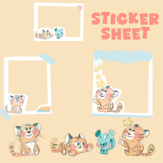 Little Tiger - Sticker Sheet
