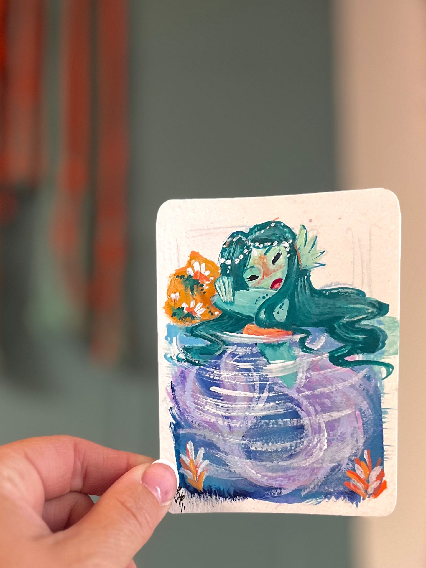 Original ACEO - Mermaid