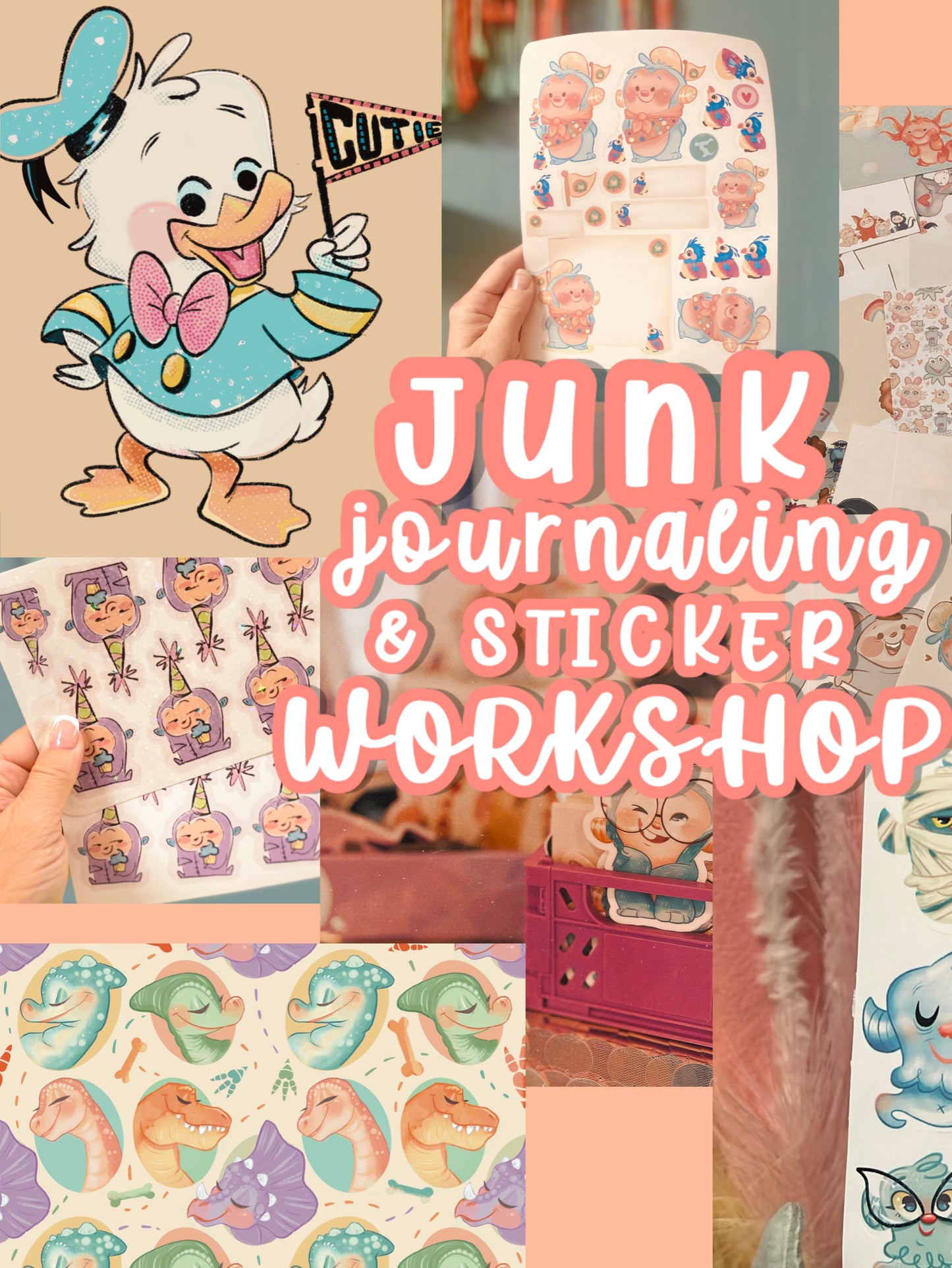 Junk Journaling & Sticker Workshop: 10 yrs old-Adult