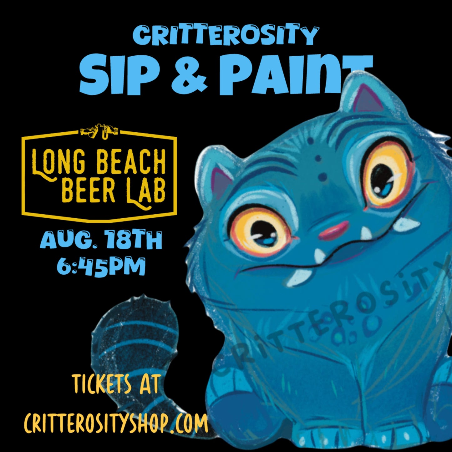 Sip & Paint - Laser Cut Character 8/18 LBBeerLab - TICKET NEEDED, READ FULL DESCRIPTION