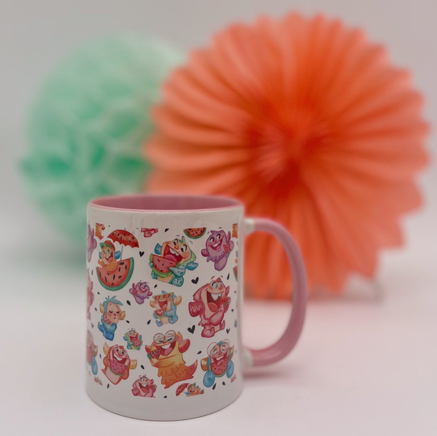 Ceramic Mug - Watermelon Squatch Pattern