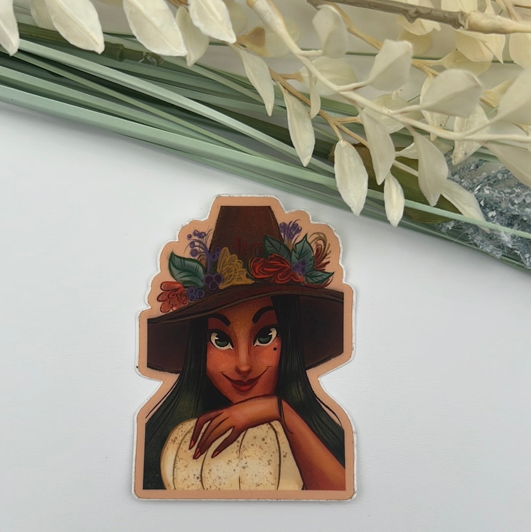 Fall Witch Sticker