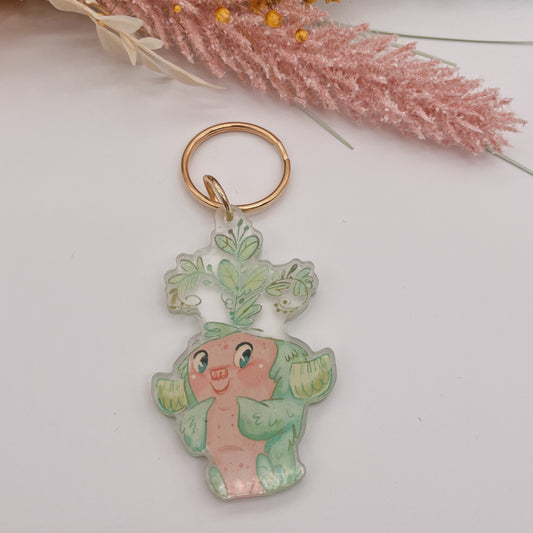 Squatch Sprout Green Keychain