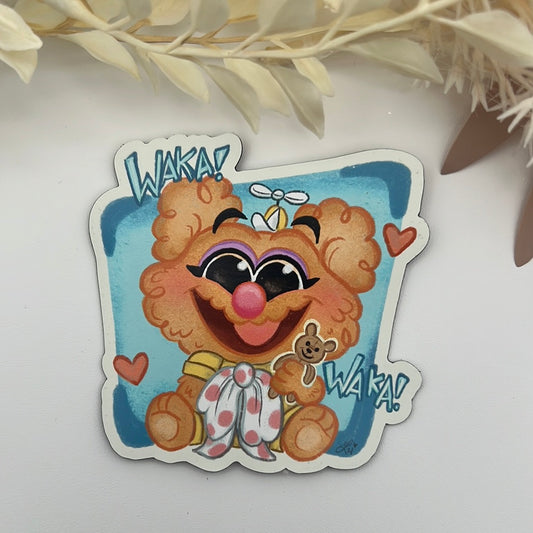 Funny Bear with Font Magnet