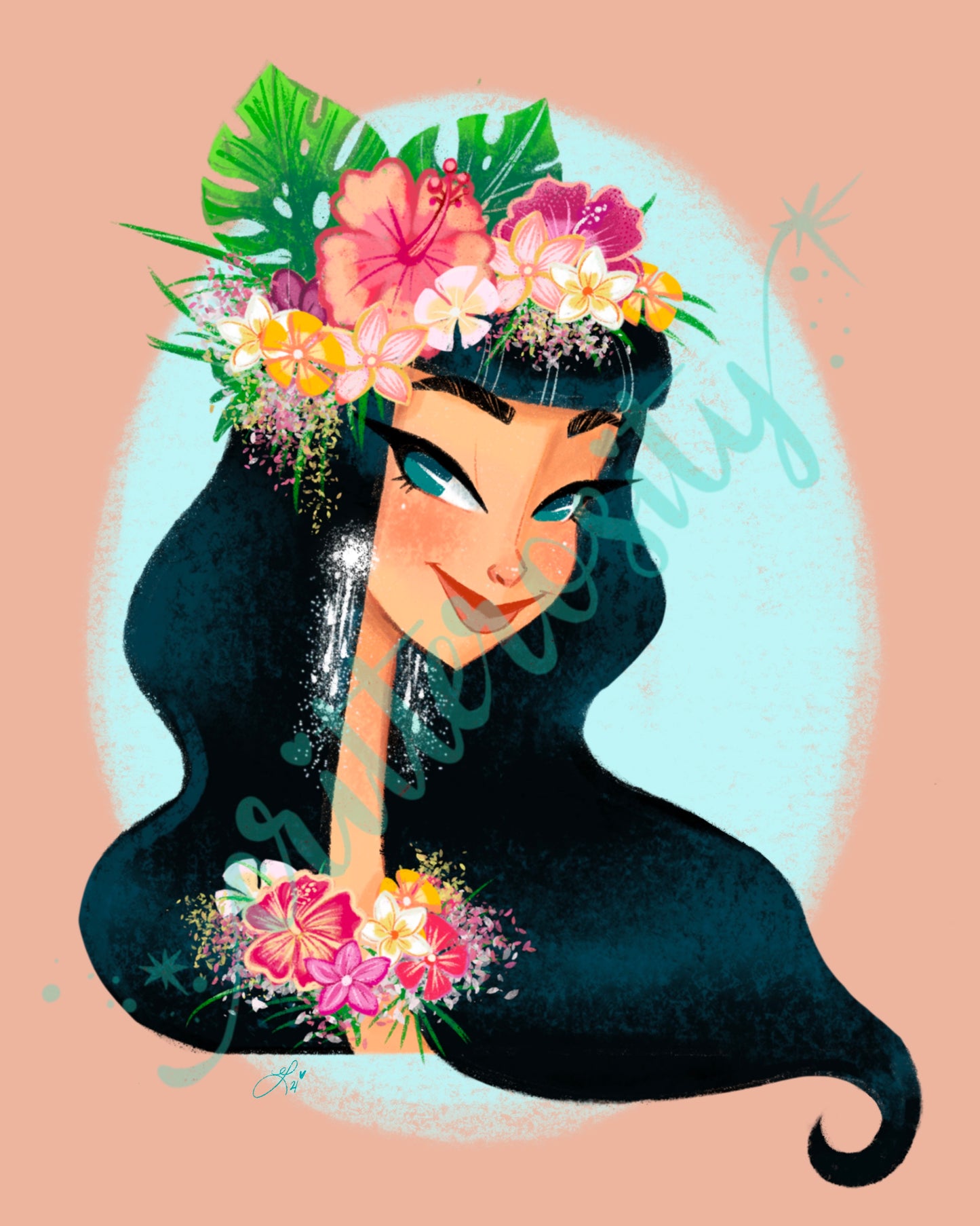Floral Tiki Goddess NEW Design
