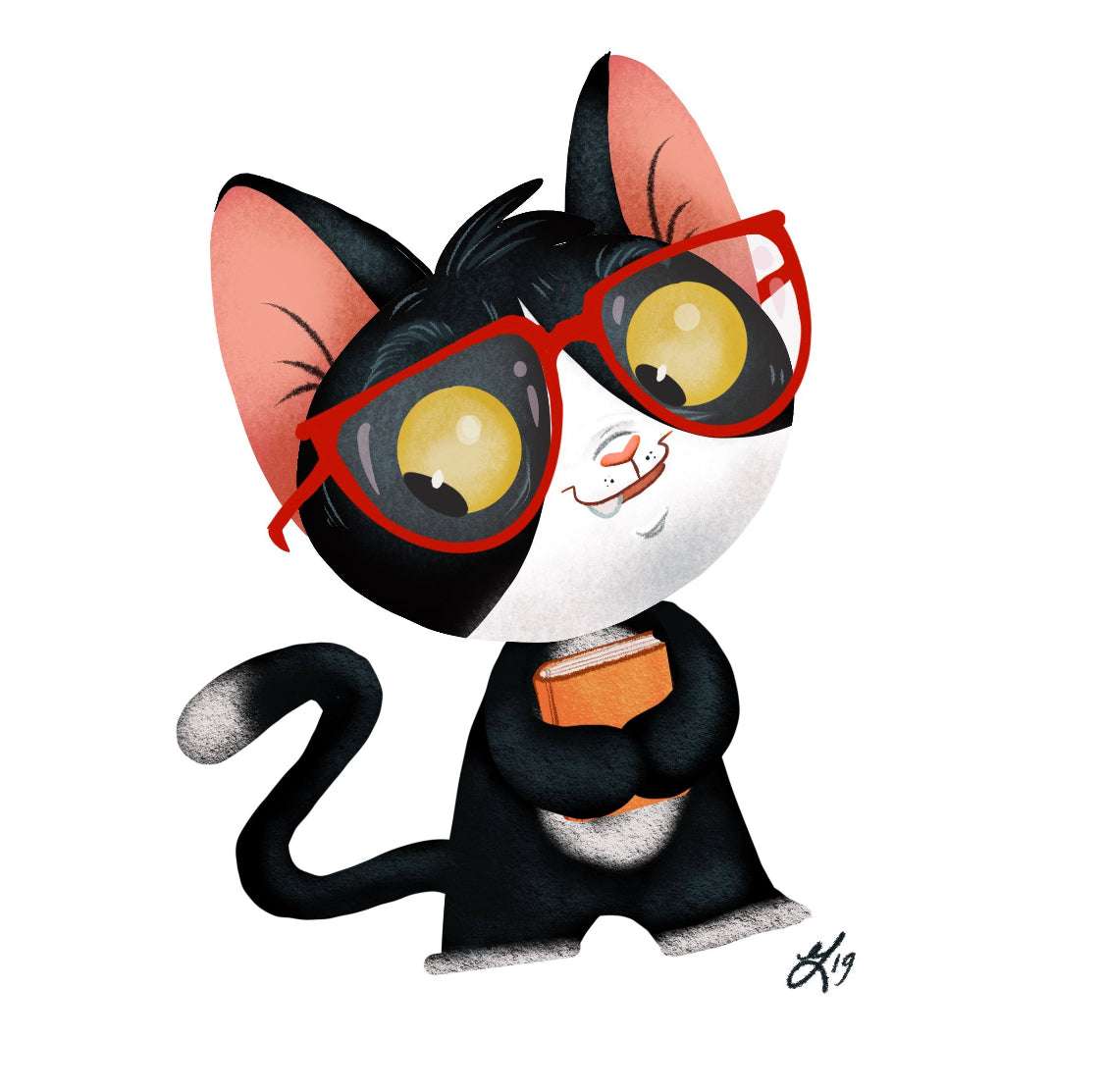 Cat with Glasses Design